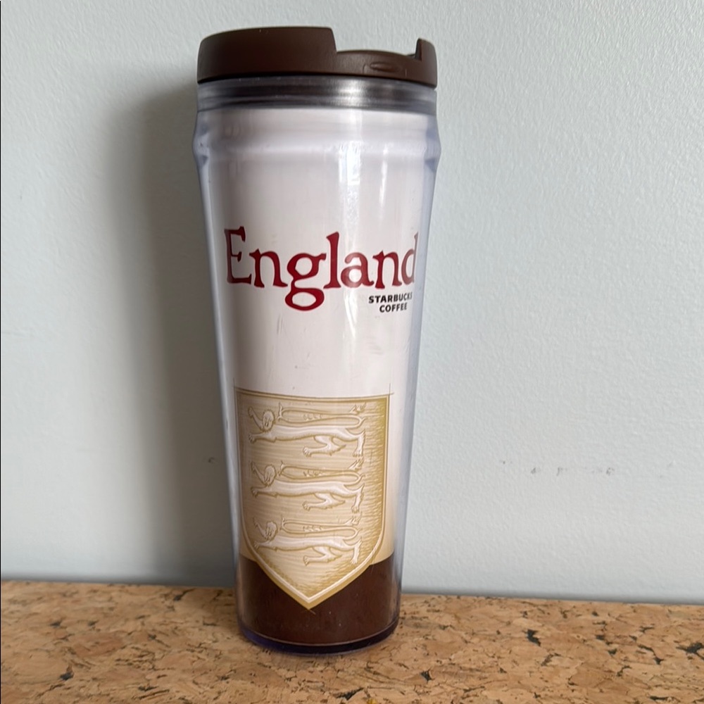 Starbucks England Travel Mug - White and Brown